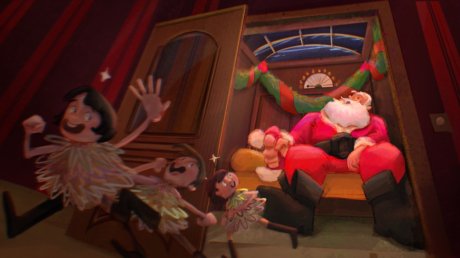 Elves_on_the_Elevator-Santuario